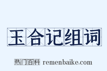 玉合记组词是什么意思的图片